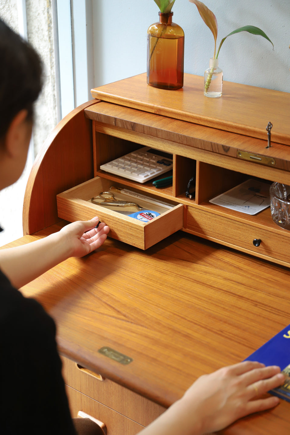 Swedish Vintage Rolltop Bureau Egon Ostergaard/スウェーデンヴィンテージ ロールトップビューロー