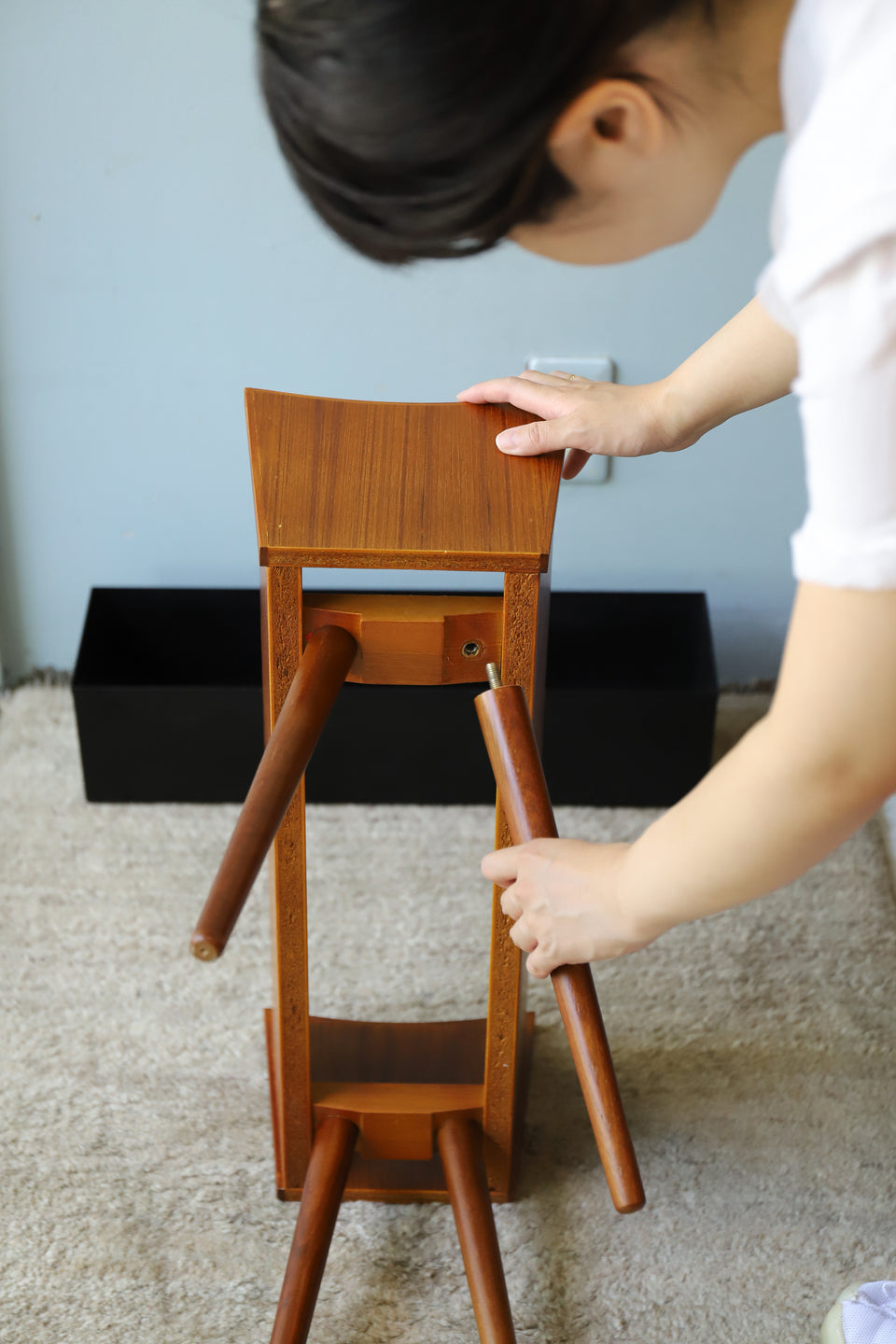 Scandinavian Design Teakwood Planter/北欧デザイン プランター チーク材