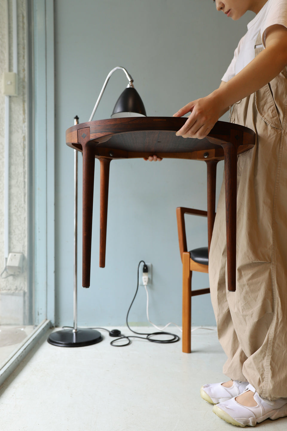 Norwegian Vintage Bruksbo Round Coffee Table Rosewood Haug Snekkeri/ノルウェーヴィンテージ ブルクスボ ラウンドコーヒーテーブル ローズウッド