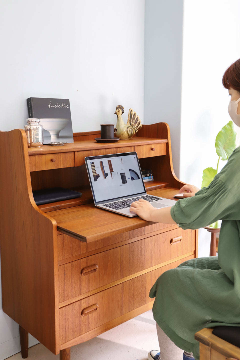 Danish Vintage Teak Writing Bureau Dresser/デンマークヴィンテージ ライティングビューロー ドレッサー 北欧家具