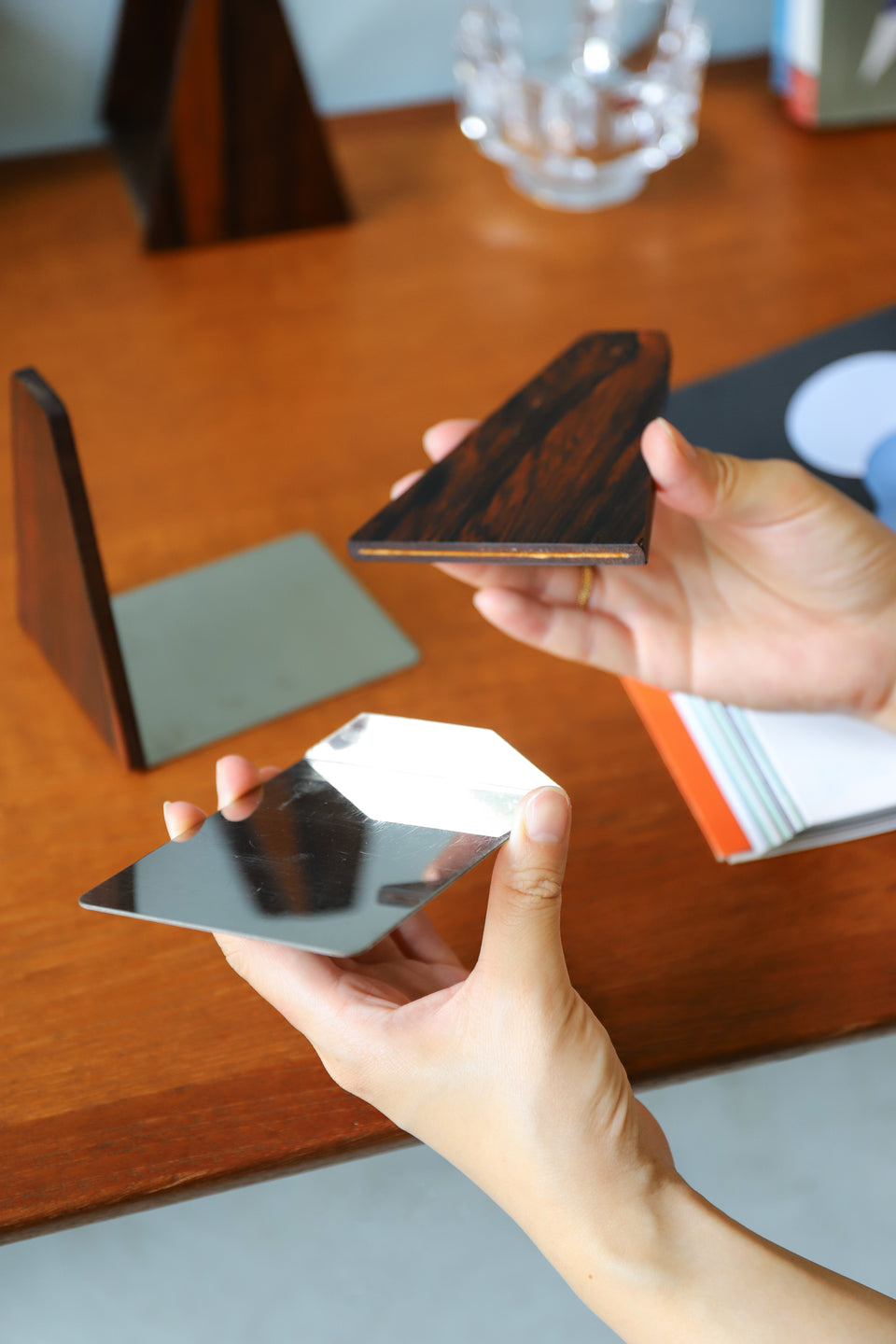 Danish Vintage Rosewood Bookend/デンマークヴィンテージ ブックエンド ローズウッド 本立て