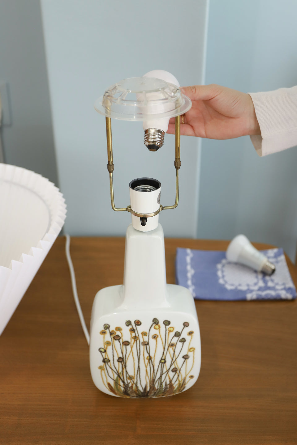 Danish Vintage Royal Copenhagen Baca Table Lamp Ellen Malmer/デンマークヴィンテージ ロイヤルコペンハーゲン バッカ テーブルランプ エレン・マルマー 間接照明 北欧インテリア