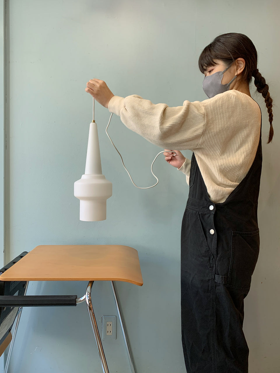 Opaline Frosted Glass Pendant Light Danish Vintage/デンマークヴィンテージ フロストガラス ペンダントライト 照明 北欧インテリア