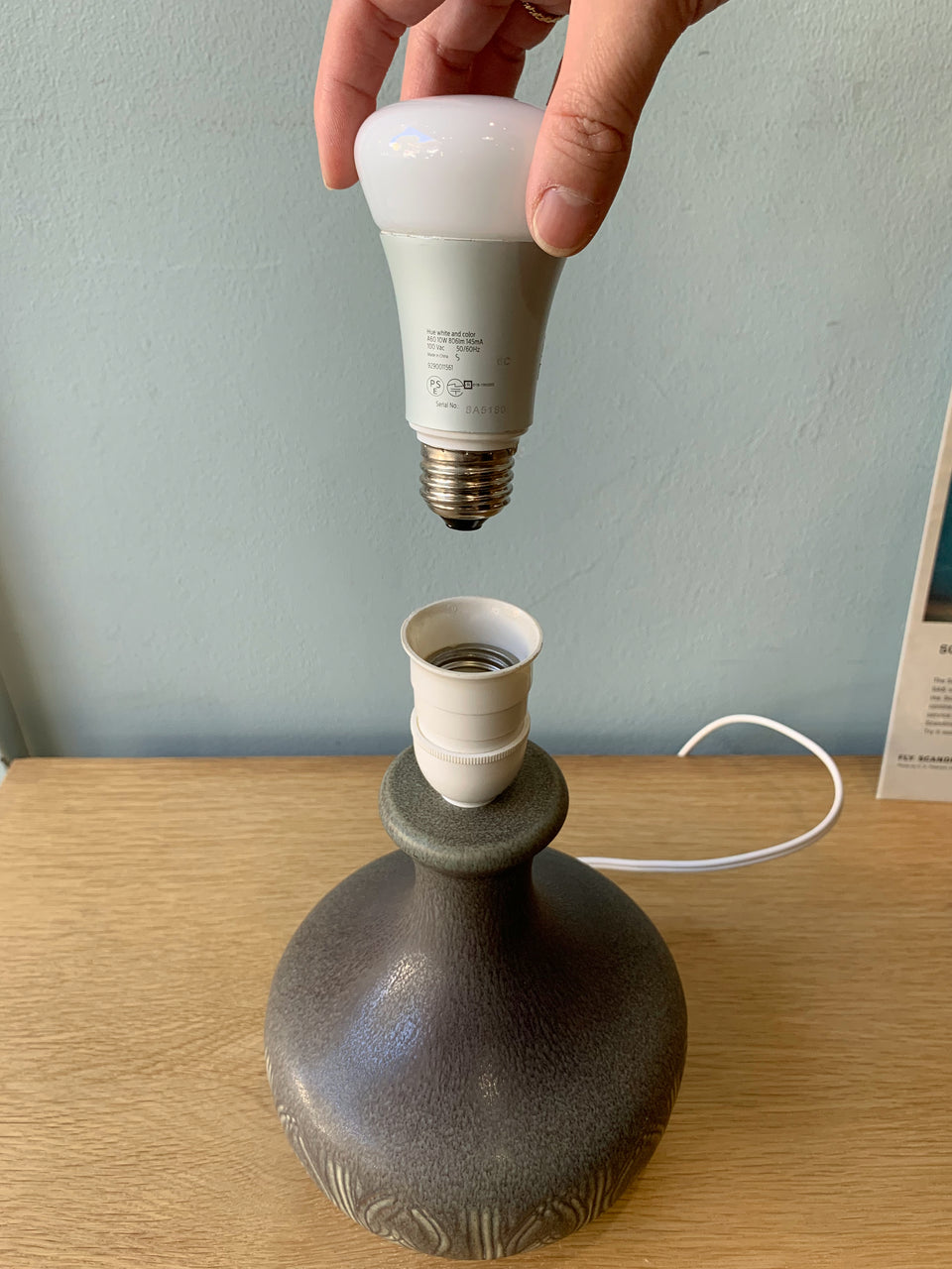 Vintage Ceramic Table Lamp Danish Modern/デンマークヴィンテージ テーブルランプ 北欧インテリア