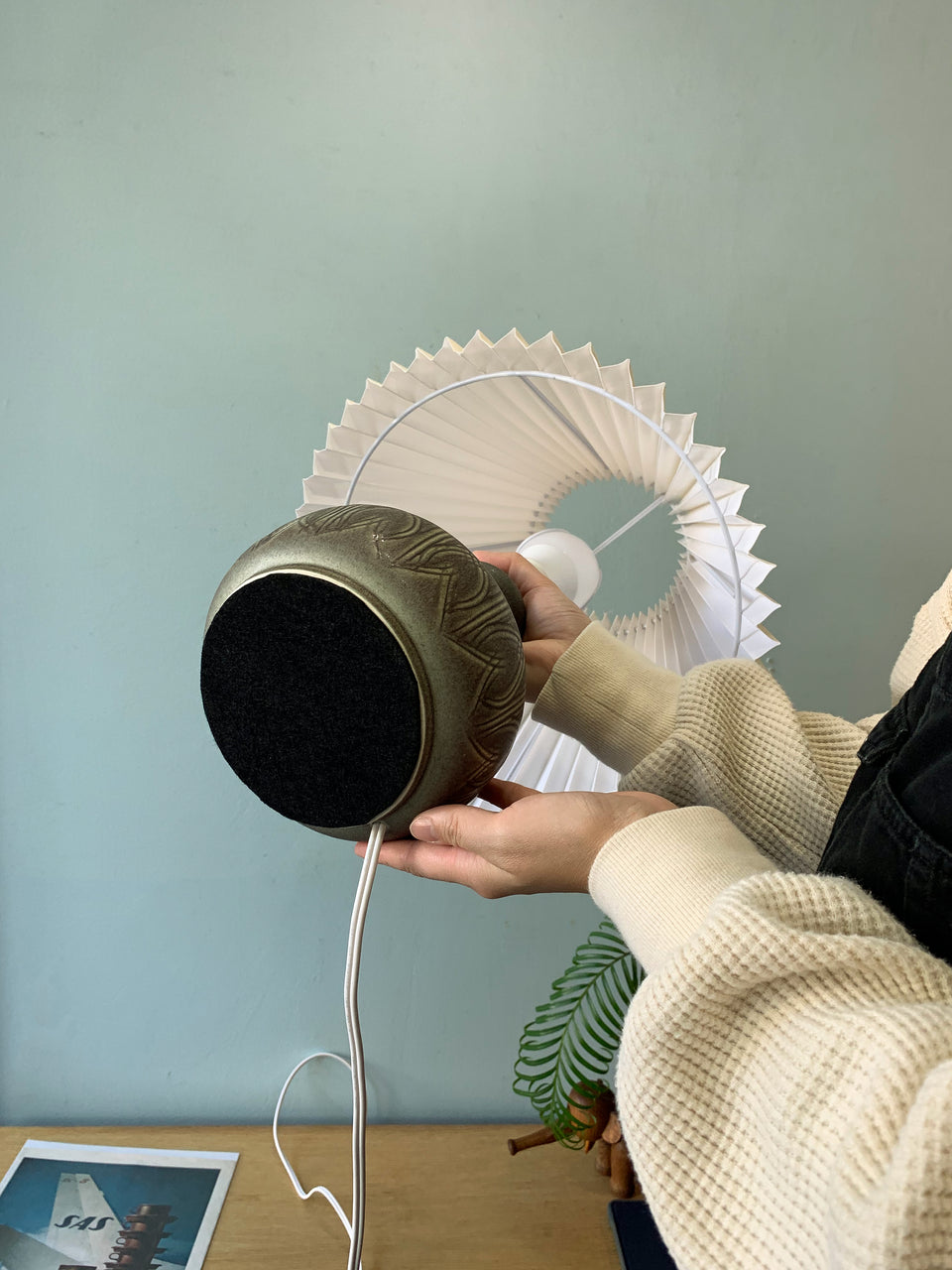 Vintage Ceramic Table Lamp Danish Modern/デンマークヴィンテージ テーブルランプ 北欧インテリア