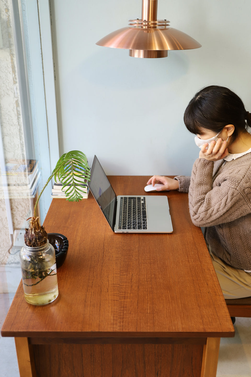 Single Pedestal Desk Danish Vintage/デンマークヴィンテージ 片袖デスク チーク材 北欧モダン