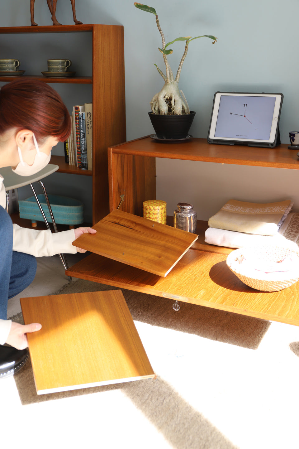 Scandinavian Vintage Small Sideboard Cabinet/北欧ヴィンテージ スモールサイドボード キャビネット チーク材 収納家具