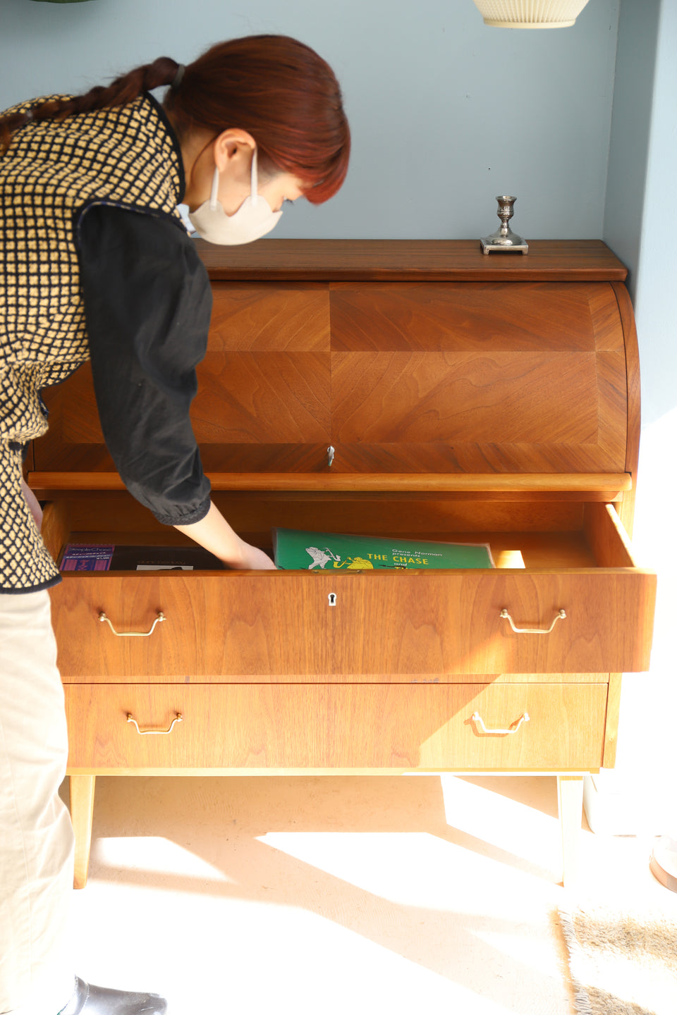 Egon Ostergaard Rolltop Bureau Swedish Vintage/スウェーデンヴィンテージ ロールトップビューロー デスク チェスト 北欧家具
