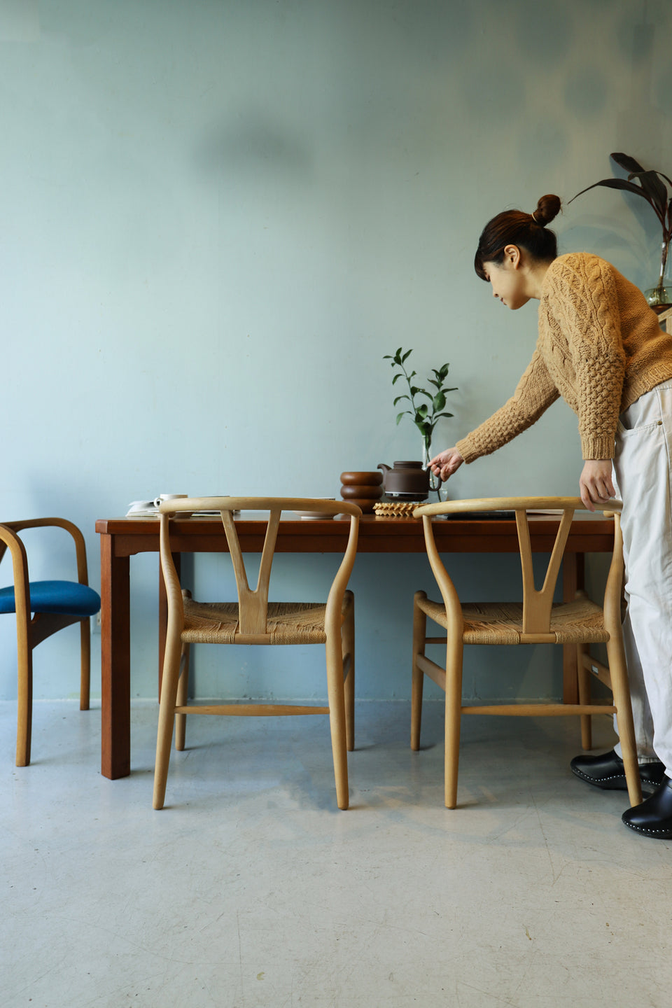 Japanese Vintage Teakwood Dining Table/ジャパンヴィンテージ ダイニングテーブル ソファテーブル チーク材 集成材 北欧モダン