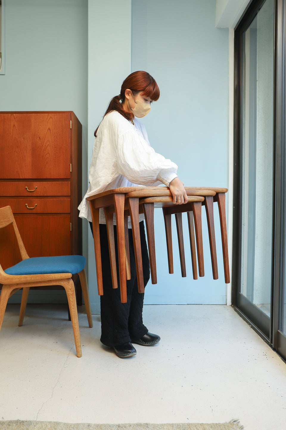 Burgess Furniture Vintage Nest Table/バージェスファニチャー ネストテーブル ヴィンテージ サイドテーブル
