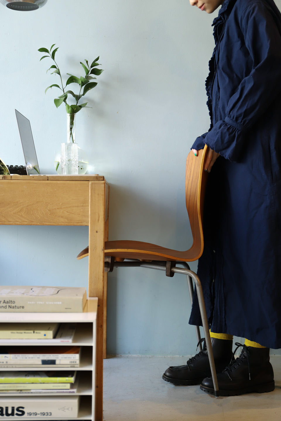 MH Stålmøbler Teak Plywood Stacking Chair/デンマークヴィンテージ スタッキングチェア チーク材 プライウッド 椅子 ミッドセンチュリー モダン 北欧家具