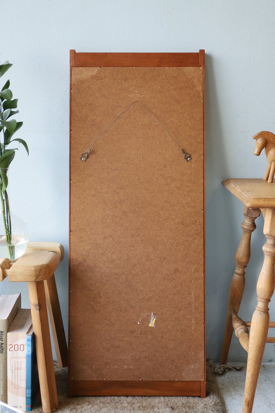 Danish Vintage Teakwood Wall Hanging Mirror/デンマークヴィンテージ ウォールミラー チーク材 壁掛け鏡 北欧インテリア