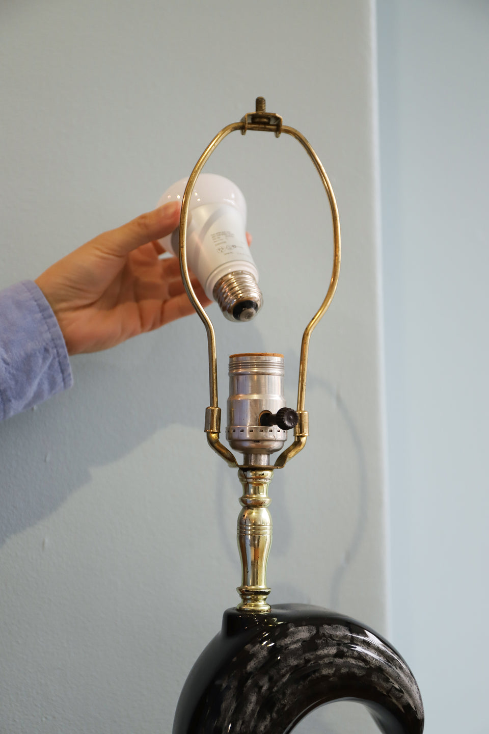 50’s US Vintage Pottery Vase Lamp/アメリカヴィンテージ テーブルランプ ミッドセンチュリー 照明 グラスファイバー