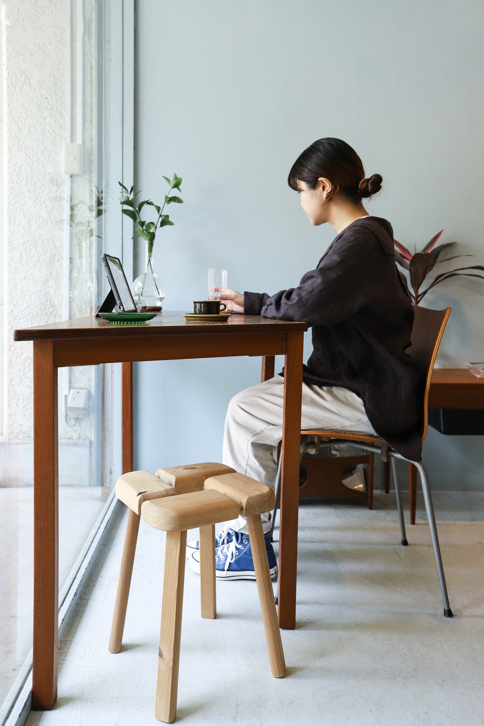 Danish Vintage Trapezoid Table/デンマークヴィンテージ テーブル 台形 チーク材 北欧家具