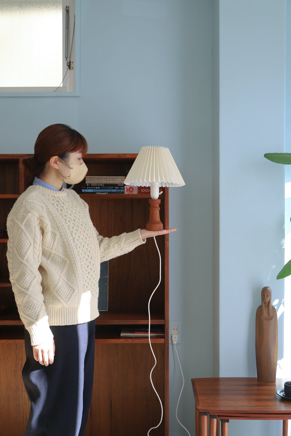 Small Table Lamp Danish Vintage Teakwood/デンマークヴィンテージ テーブルランプ 間接照明 チーク材 北欧インテリア