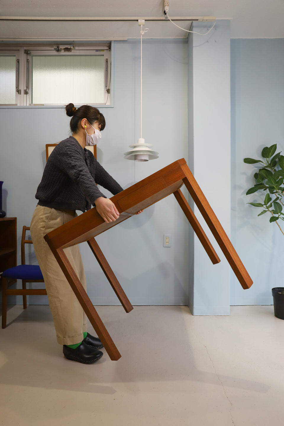 Japanese Vintage Small Dining Table/ジャパンヴィンテージ ダイニングテーブル 二人掛け チーク材 シンプルモダン