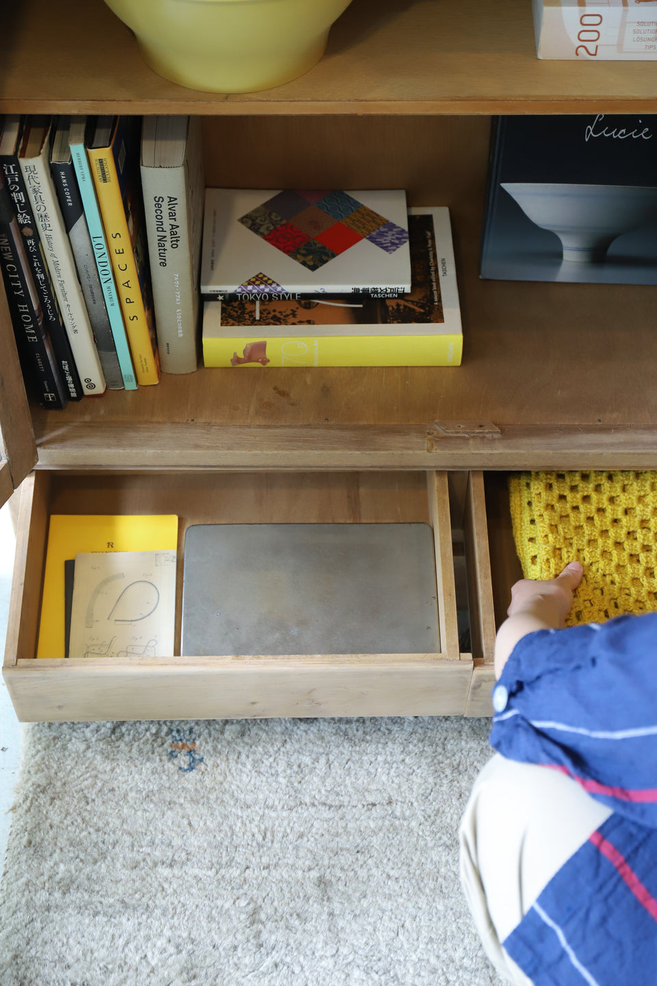 Japanese Vintage Reeded Glass Cabinet/ジャパンヴィンテージ モールガラス キャビネット
