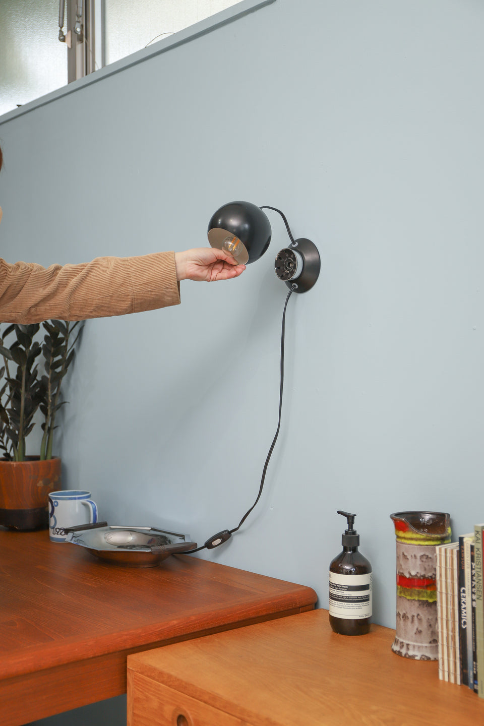 Danish Vintage Abo Randers Magnet Ball Lamp/デンマークヴィンテージ アボランダース ボールランプ ウォールランプ 間接照明 北欧インテリア