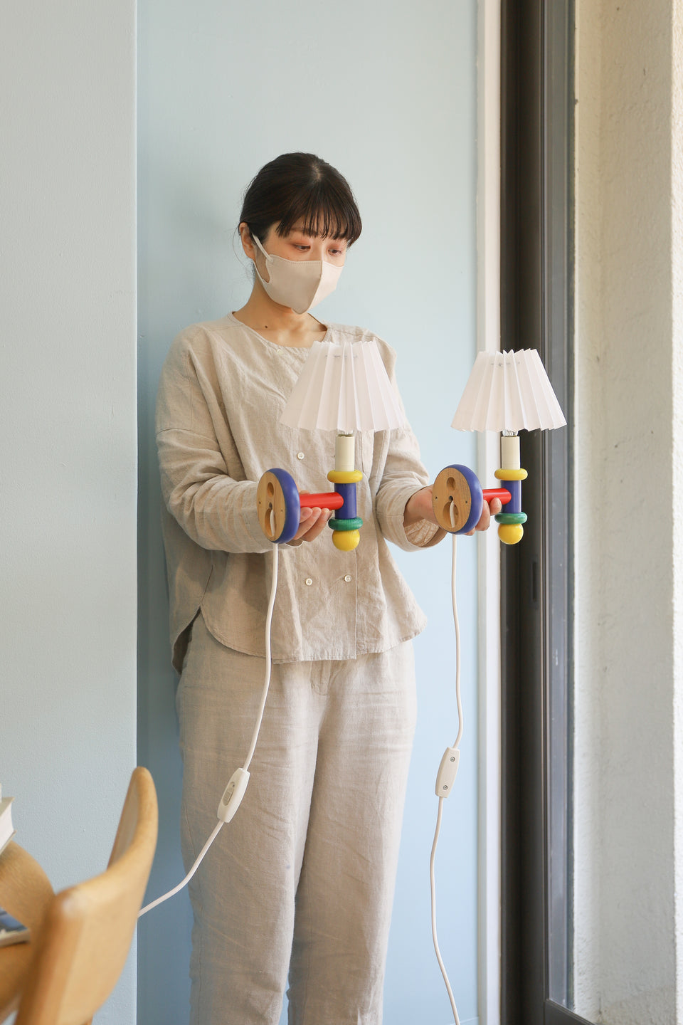 Scandinavian Vintage Pinewood Wall Lamp/北欧ヴィンテージ ウォールランプ パイン材 間接照明 インテリア