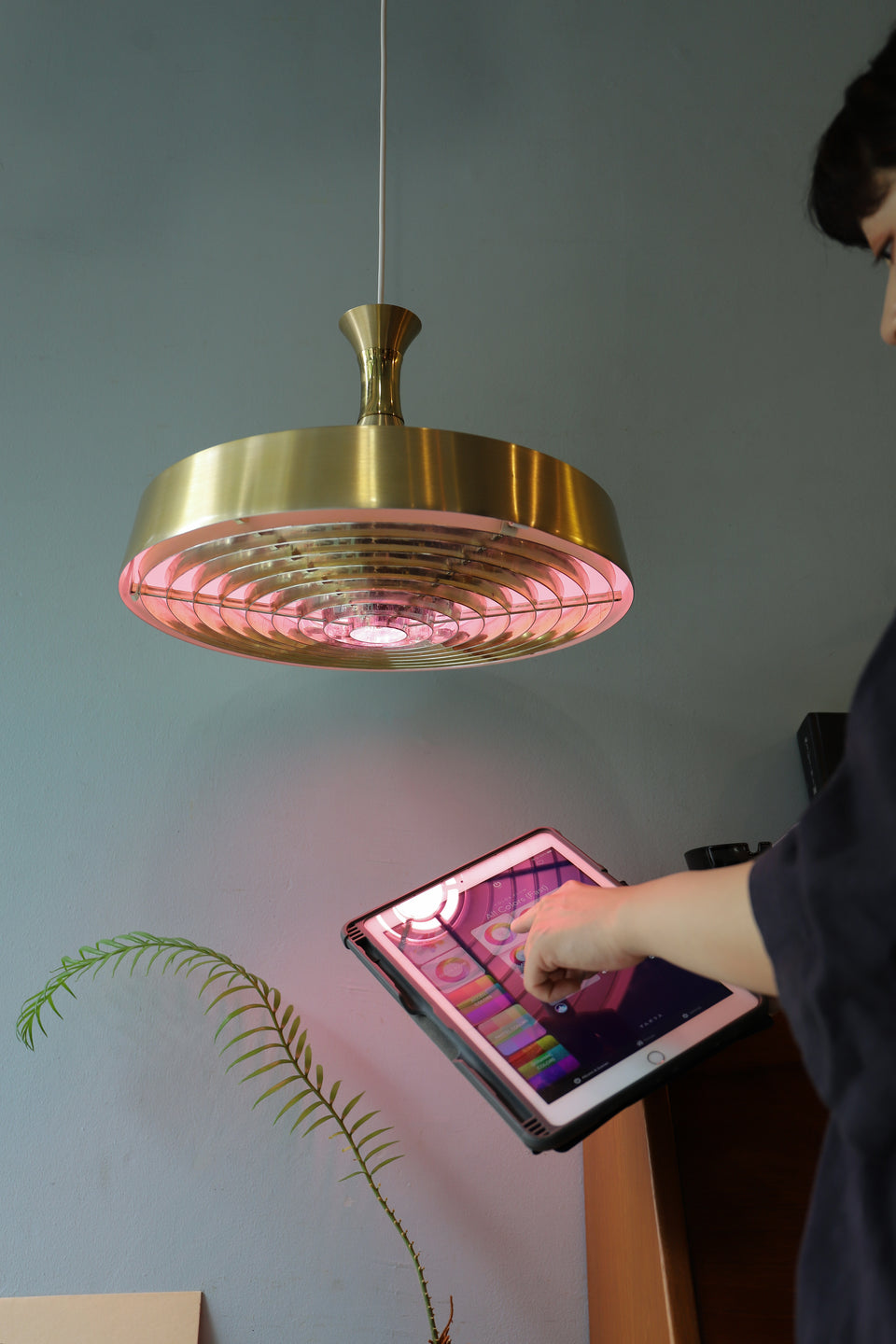 Danish Vintage Pendant Light Gold Plate/デンマークヴィンテージ ペンダントライト ゴールドメッキ
