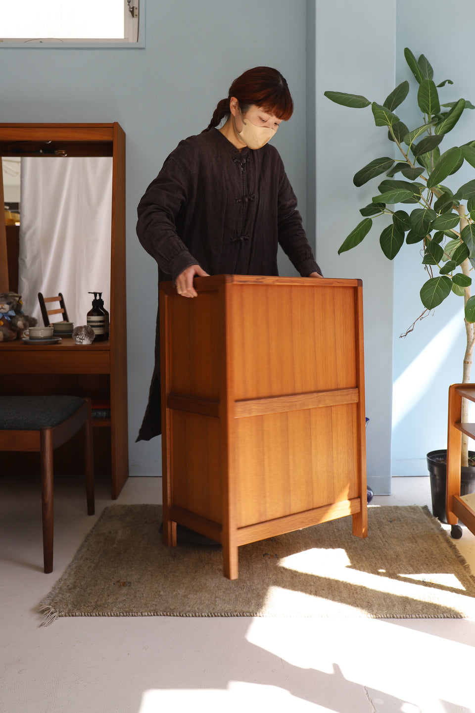 Japanese Vintage Nissin Mokkou Drawer Chest Teakwood/日進木工 チェスト 引き出し チーク材 北欧スタイル ジャパンヴィンテージ
