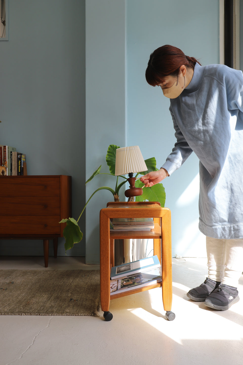 Teakwood Small Vase Table Lamp Danish Vintage/デンマークヴィンテージ スモールテーブルランプ チーク材 間接照明 北欧インテリア