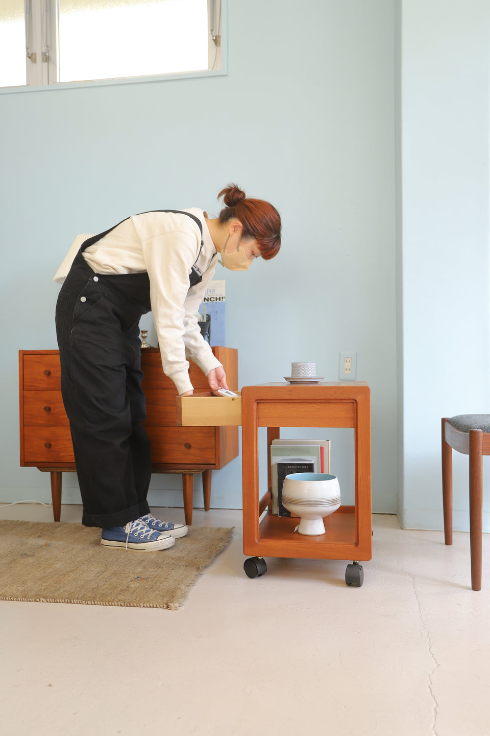 Nissin Mokkou Trolley Wagon Teakwood Japanese Vintage/日進木工 ワゴン 引き出し チーク材 北欧スタイル ジャパンヴィンテージ