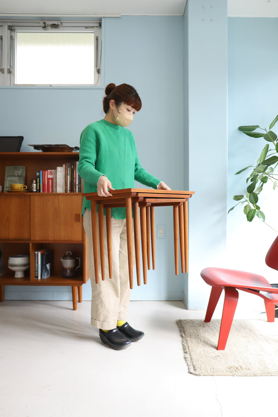 Teakwood Nesting Table Danish Vintage/デンマークヴィンテージ ネストテーブル サイドテーブル チーク材 北欧家具