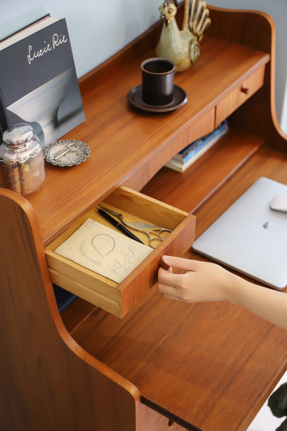 Danish Vintage Teak Writing Bureau Dresser/デンマークヴィンテージ ライティングビューロー ドレッサー 北欧家具