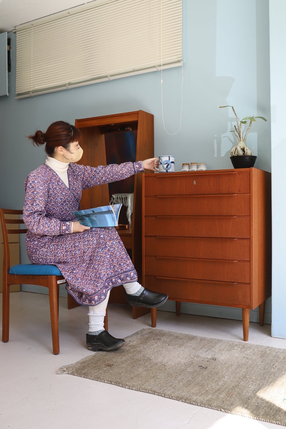 Vintage Teakwood 6drawer Chest Danish/デンマークヴィンテージ チェスト 6段 チーク材 引き出し 北欧家具