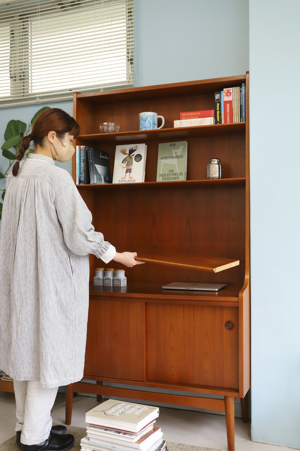Nexø Møbelfabrik Bornholms Bookcase Johannes Sorth/デンマークヴィンテージ ブックケース 本棚 ヨハネス・ソース 収納 北欧家具