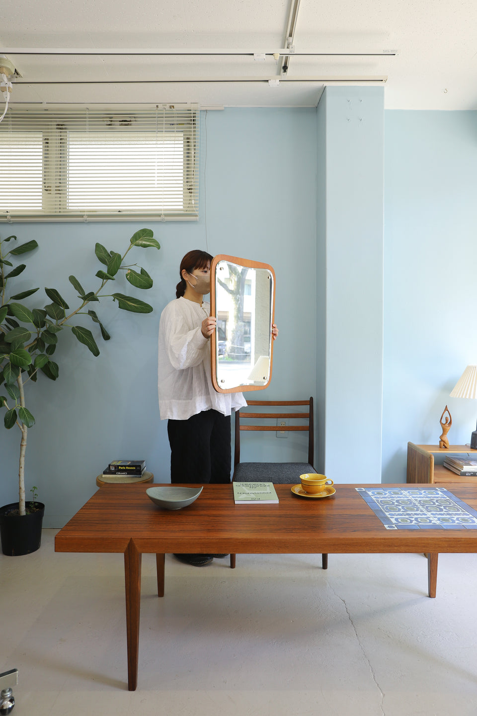 Froseke AB Nybrofabriken Wall Mirror Swedish Vintage/スウェーデンヴィンテージ ウォールミラー チーク材 鏡 北欧インテリア