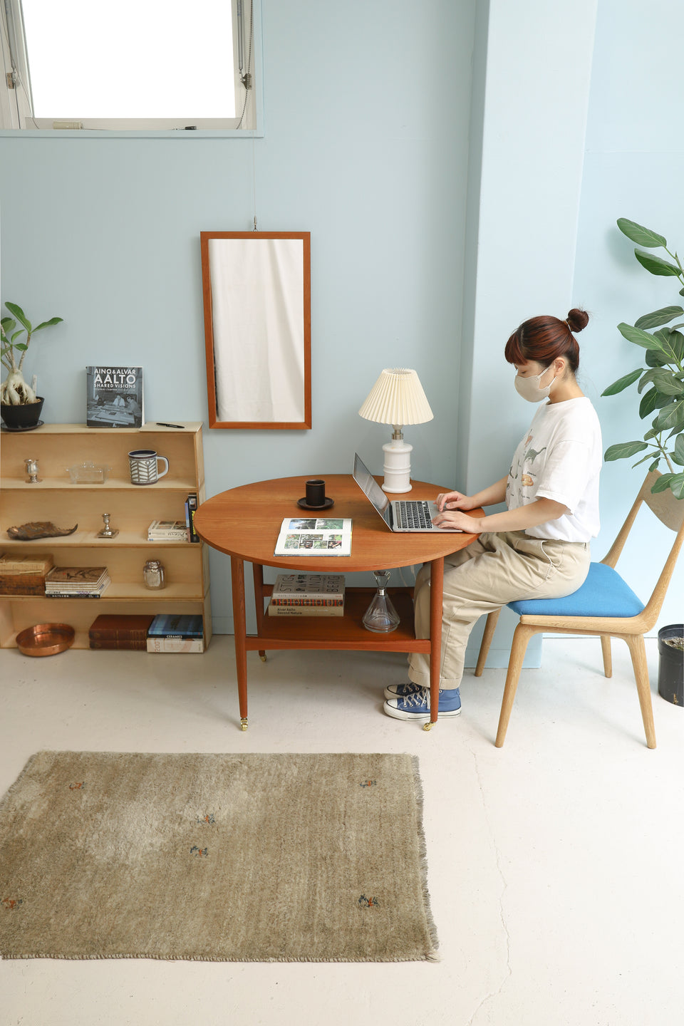Danish Vintage Kristensen&Thomassen Drop Leaf Coffee Table/デンマークヴィンテージ コーヒーテーブル ドロップリーフ ラウンドテーブル 北欧家具