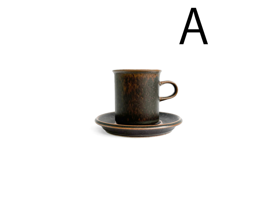 Vintage ARABIA Ruska Coffee Cup and Saucer Plate/アラビア ルスカ コーヒーカップ&ソーサー プレート 北欧ヴィンテージ食器