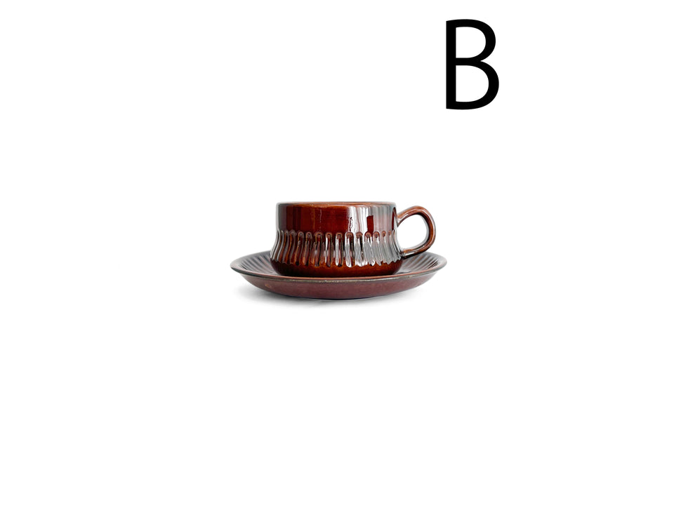 Gefle Kaskad Tea Cup and Saucer Plate Swedish Vintage/ゲフレ カスケード ティーカップ&ソーサー 北欧ヴィンテージ食器