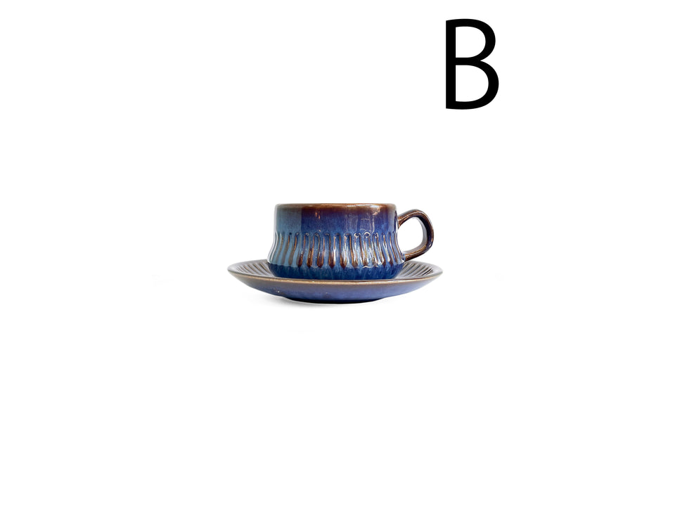 Swedish Vintage Gefle Kosmos Tea Cup and Saucer Plate/ゲフレ コスモス ティーカップ&ソーサー プレート 北欧食器 スウェーデンヴィンテージ