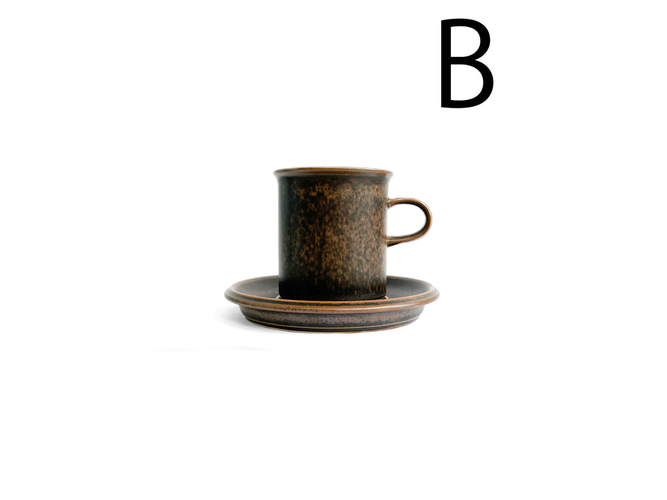 Vintage ARABIA Ruska Coffee Cup and Saucer Plate/アラビア ルスカ コーヒーカップ&ソーサー プレート 北欧ヴィンテージ食器