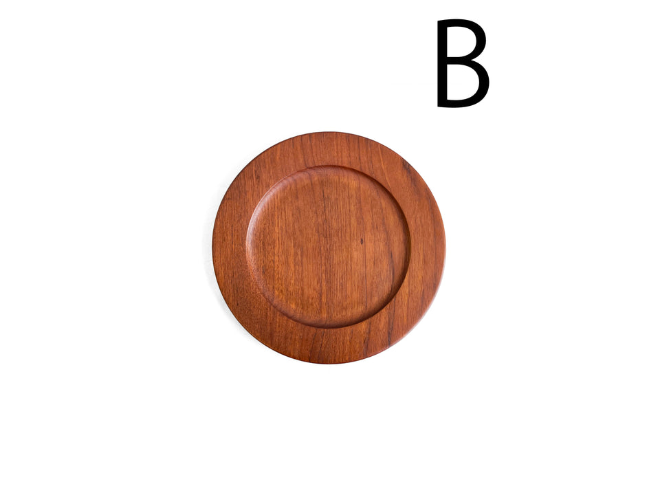 Danish Vintage Wooden Plate Round Tray/デンマークヴィンテージ 木製プレート トレイ チーク材 ローズウッド材 北欧雑貨
