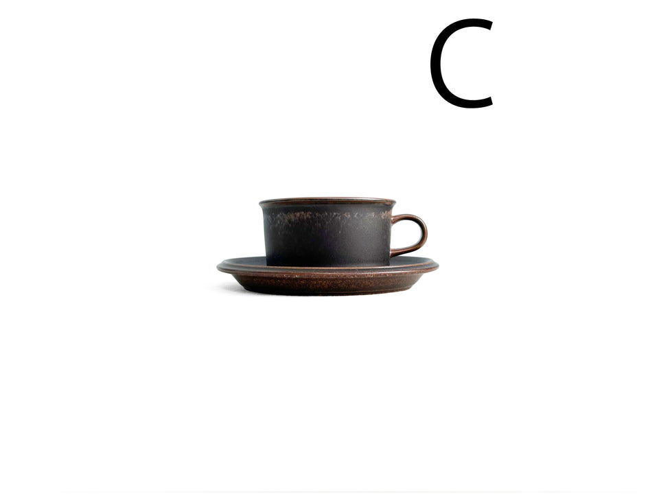 Finnish Vintage ARABIA Ruska Tea Cup and Saucer/アラビア ルスカ ティーカップ&ソーサー 北欧インテリア ヴィンテージ食器