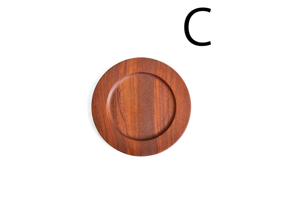 Danish Vintage Wooden Plate Round Tray/デンマークヴィンテージ 木製プレート トレイ チーク材 ローズウッド材 北欧雑貨