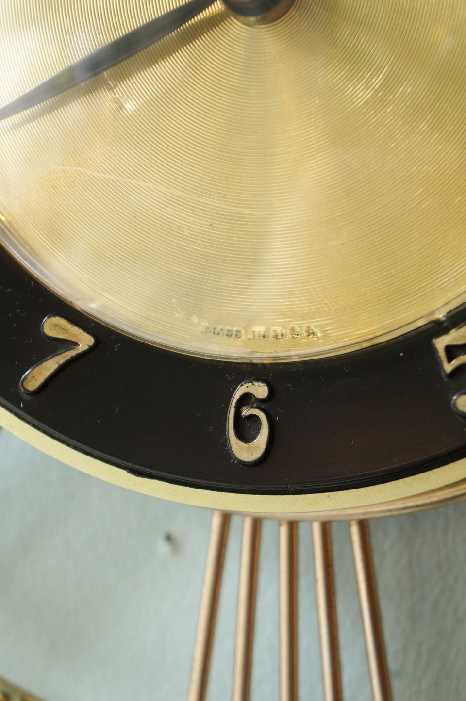 US Vintage Lux Sunburst Wall Clock/アメリカヴィンテージ サンバースト ウォールクロック 壁掛け時計