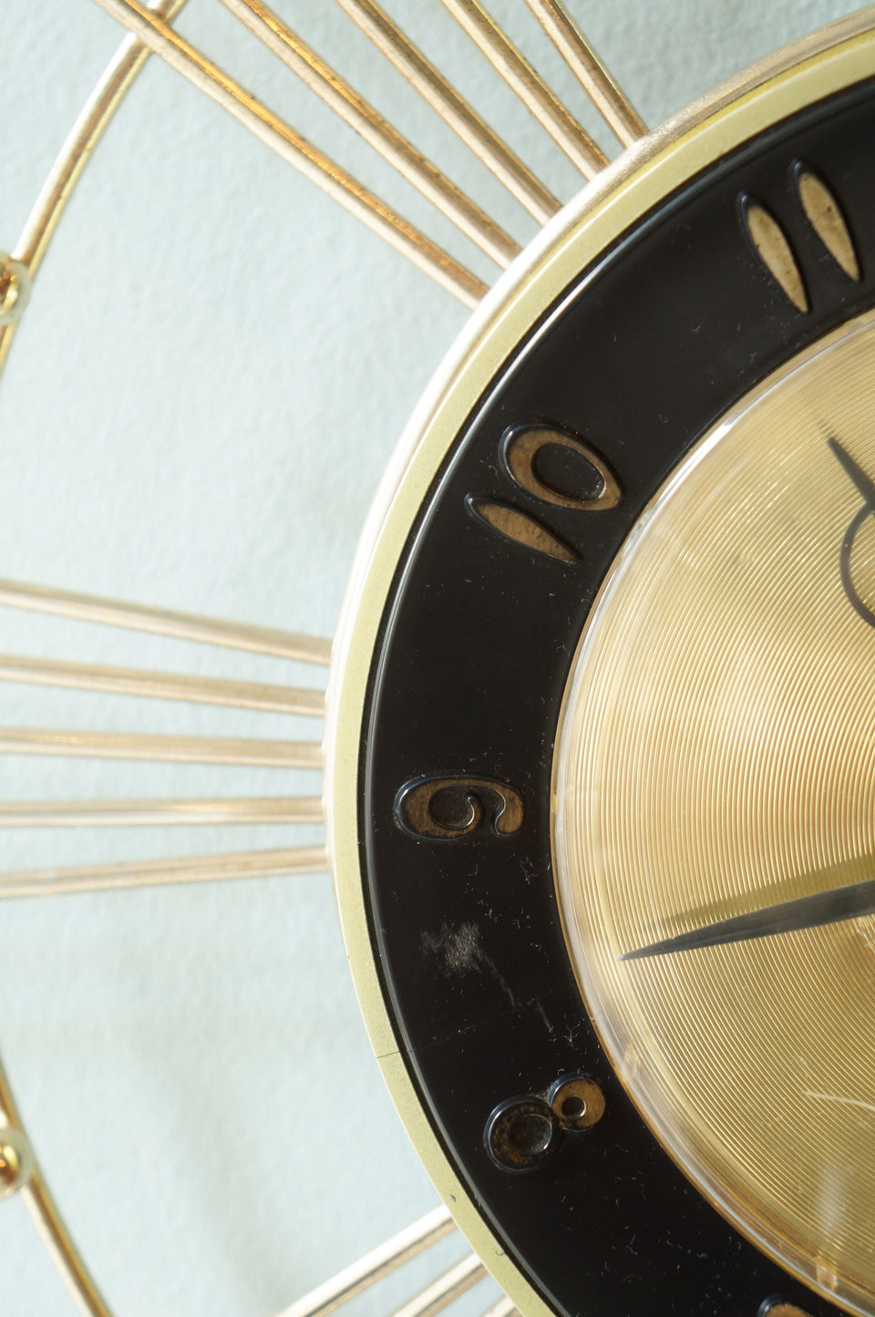 US Vintage Lux Sunburst Wall Clock/アメリカヴィンテージ サンバースト ウォールクロック 壁掛け時計