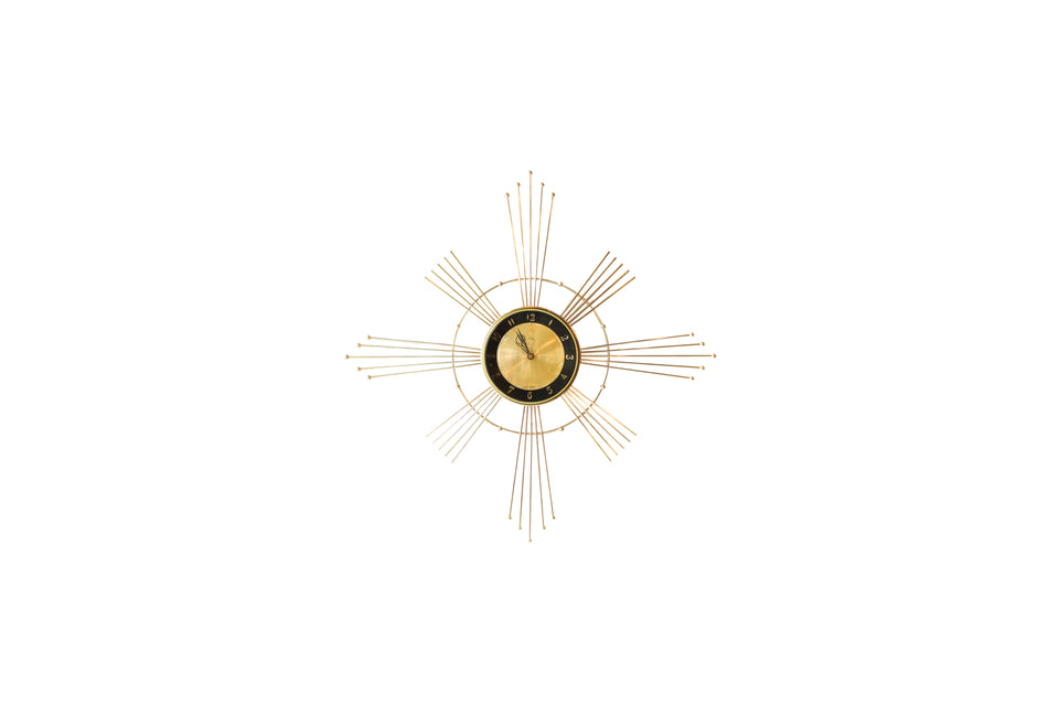 US Vintage Lux Sunburst Wall Clock/アメリカヴィンテージ サンバースト ウォールクロック 壁掛け時計