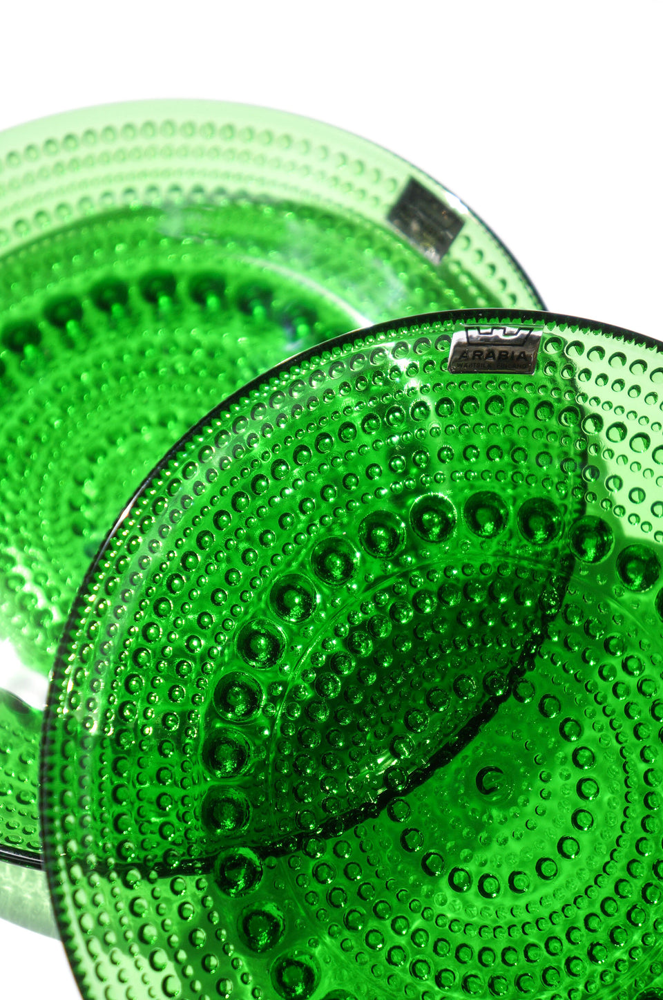 ARABIA Nuutajarvi Kastehelmi Plate 14cm Green/アラビア ヌータヤルヴィ カステヘルミ プレート グリーン