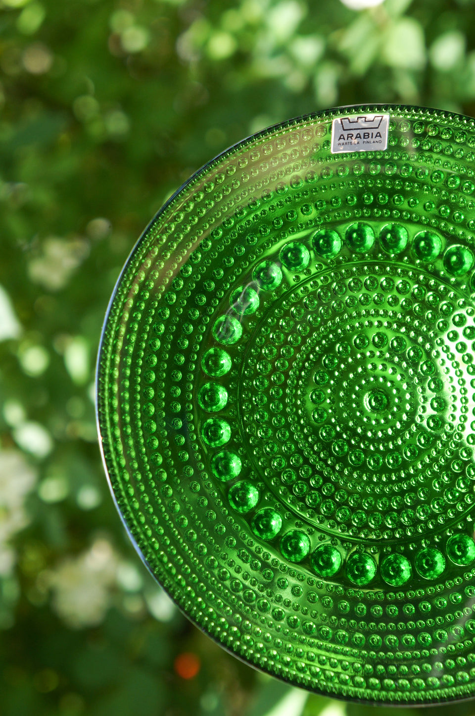 ARABIA Nuutajarvi Kastehelmi Plate 14cm Green/アラビア ヌータヤルヴィ カステヘルミ プレート グリーン