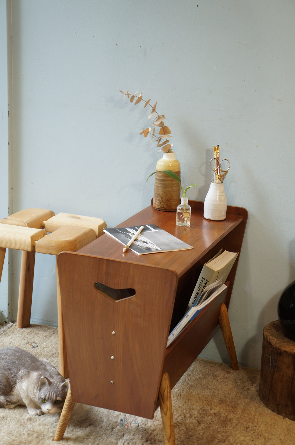Vintage Magazine Rack Side Table/ヴィンテージ マガジンラック サイドテーブル