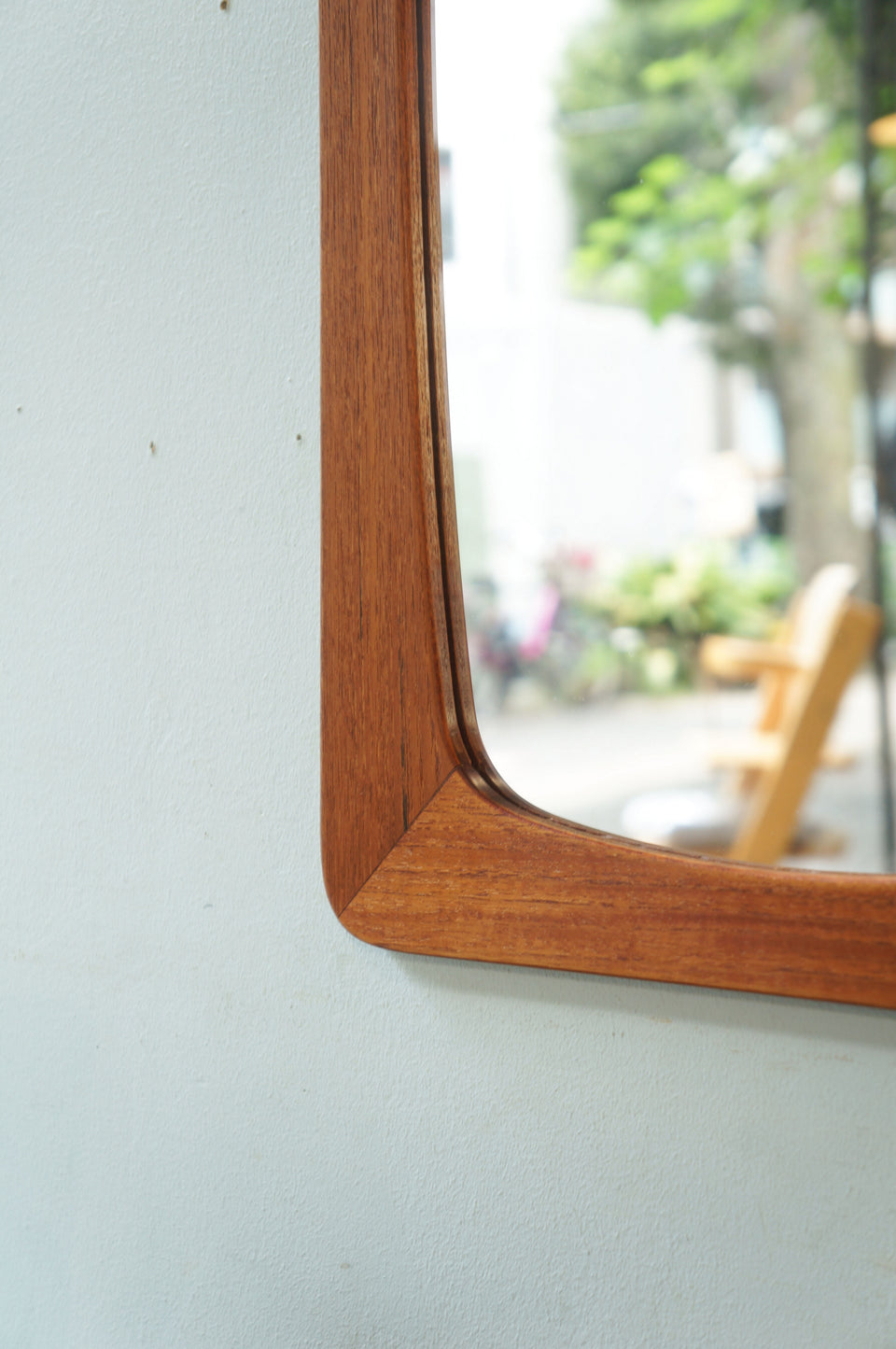 Danish Vintage Teak Wall Mirror/デンマークヴィンテージ ウォールミラー 壁掛けミラー チーク材
