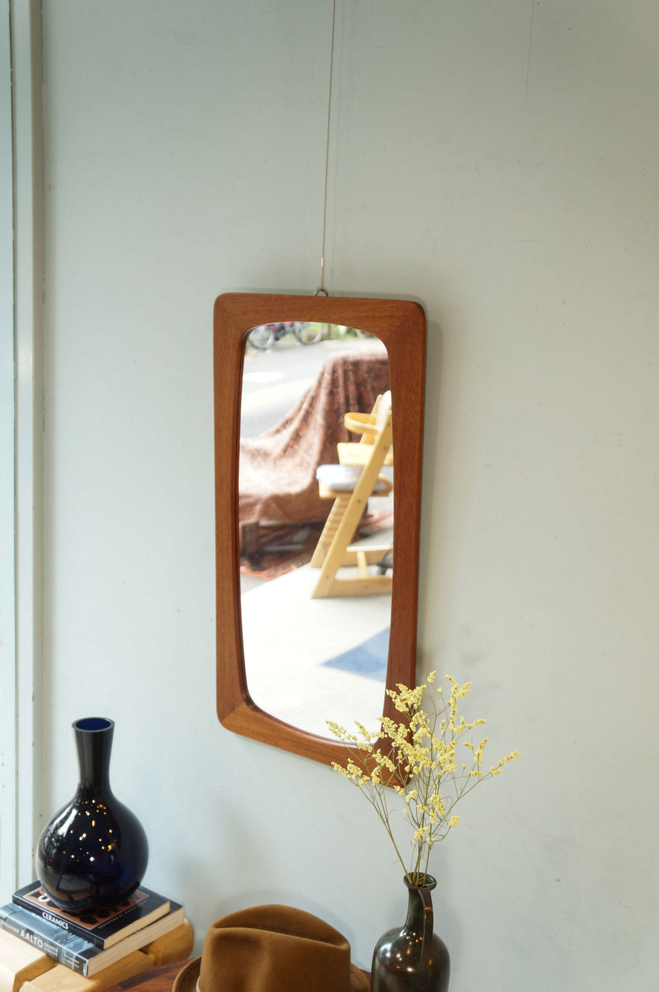 Danish Vintage Teak Wall Mirror/デンマークヴィンテージ ウォールミラー 壁掛けミラー チーク材