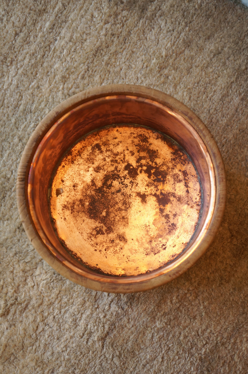 Wooden TEABURI Brazier Japanese Vintage/ジャパンヴィンテージ 手あぶり 丸火鉢 古道具