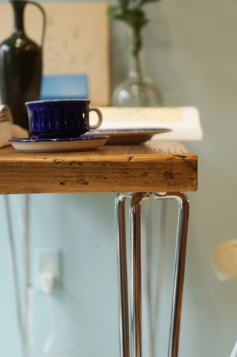 Reclaimed Wood Iron Long Desk/リメイク 古材 デスク テーブル